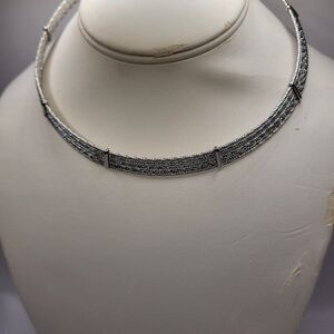 Emma Skye cable shocker necklace TWO TONE STAILESS STEEL